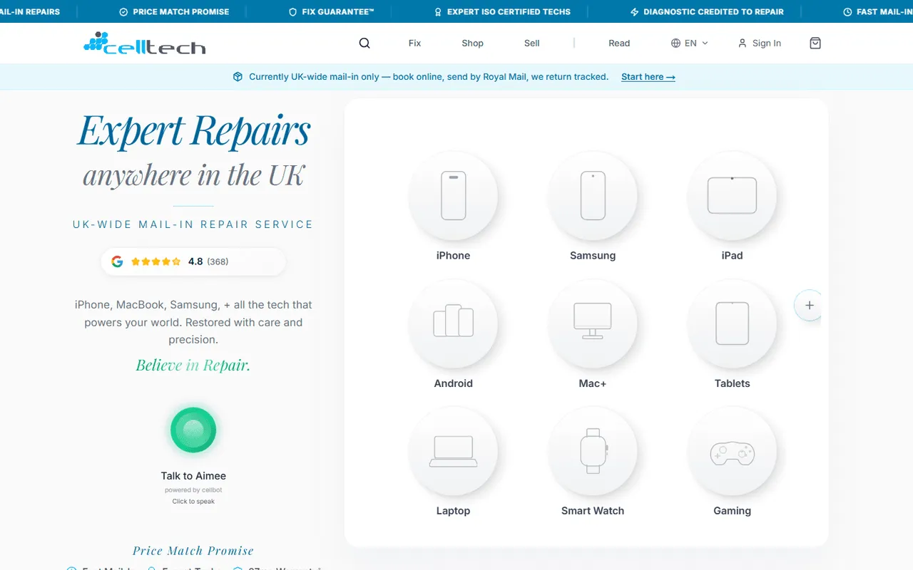 Celltech Mobile Repairs screenshot