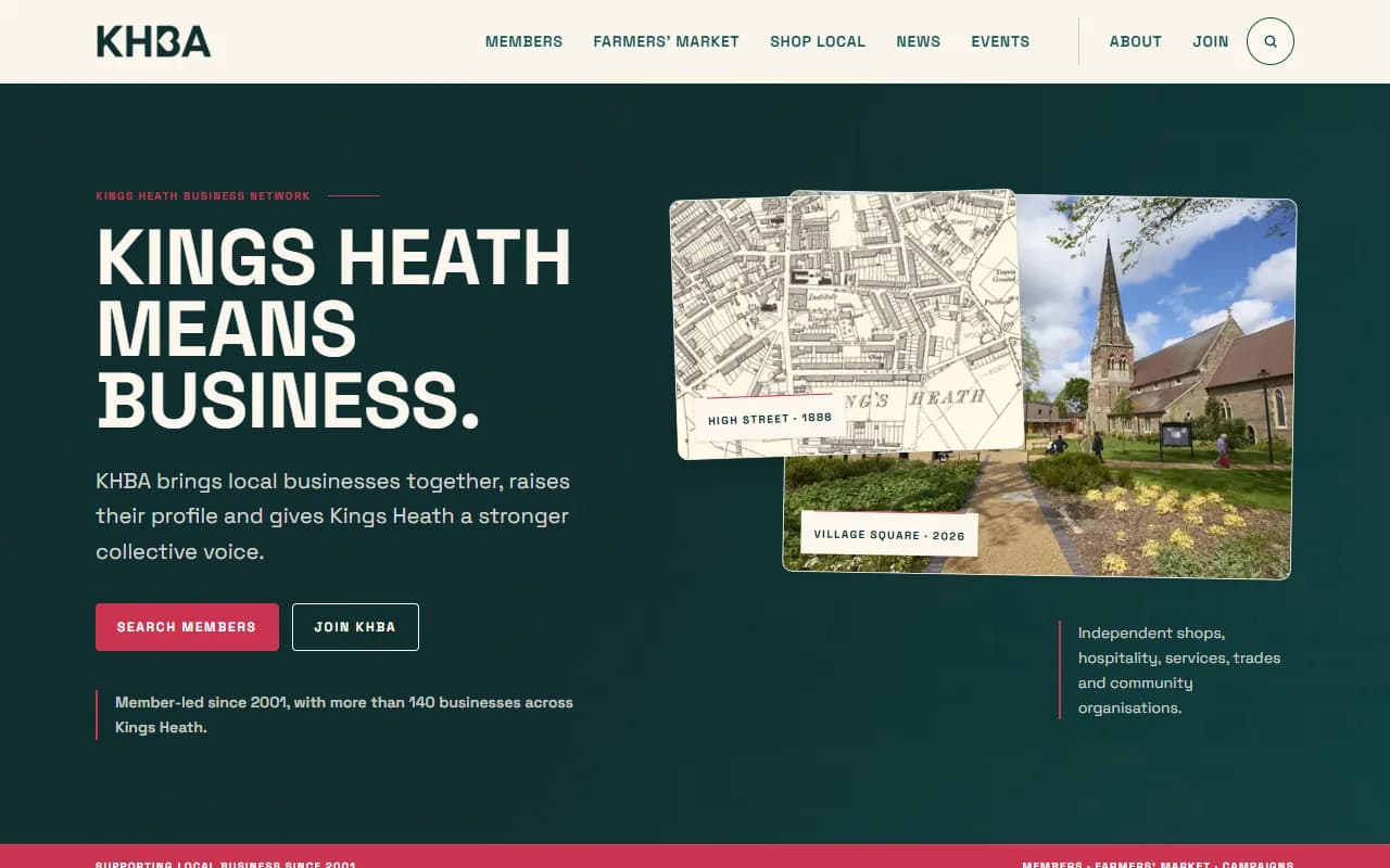 Kings Heath Business Association website