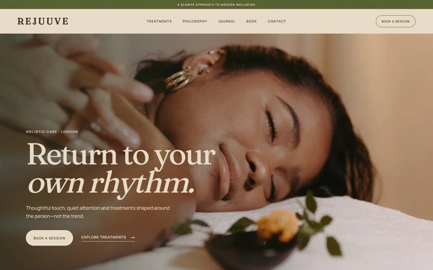 REJUUVE holistic therapy website